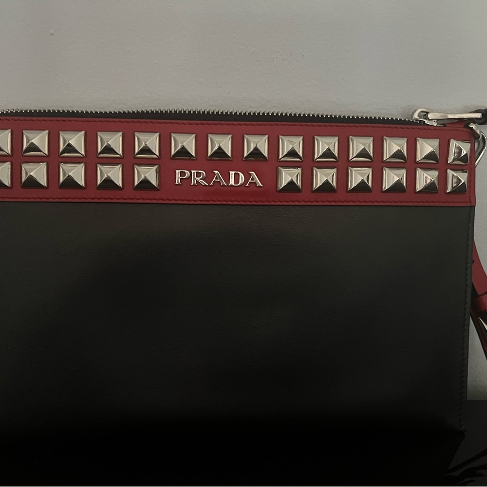 Prada black&Red Elektra Pouch.
